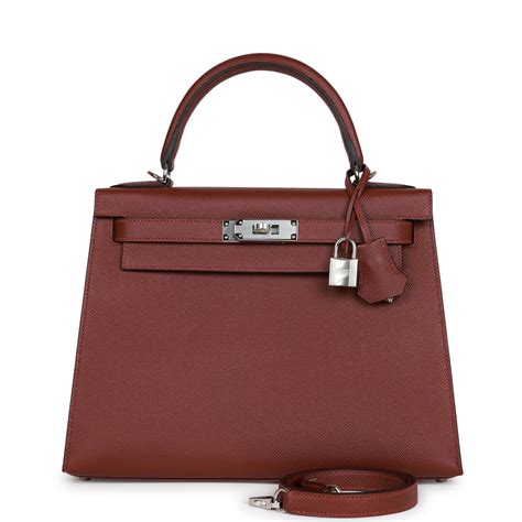 hermes kelly 28 rouge h|Hermes Kelly Sellier 28 Rouge H Epsom Palladium Hardware.